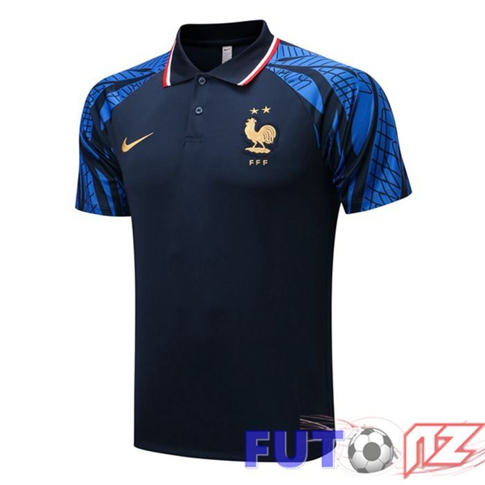 Camiseta Polo Francia Azul Royal 2022/2023