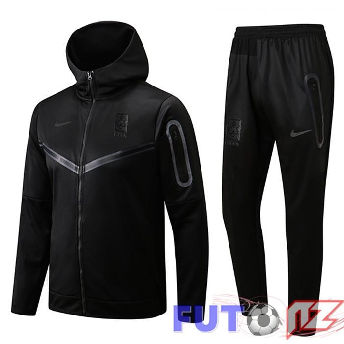 Chaqueta Con Capucha Chandal Corea Negro 2022/2023