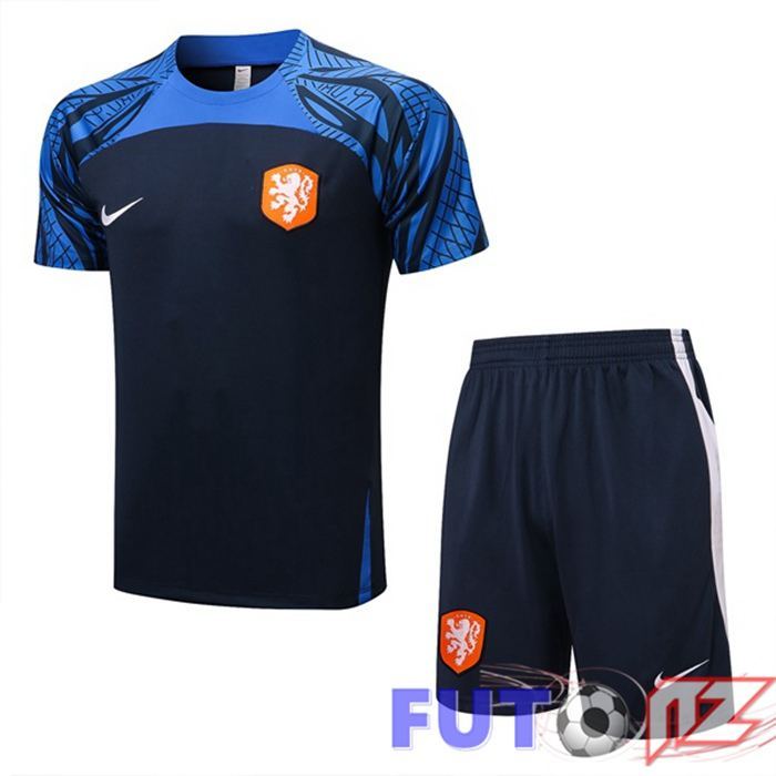 Camiseta Entrenamiento Países Bajos + Cortos Azul Royal 2022/2023