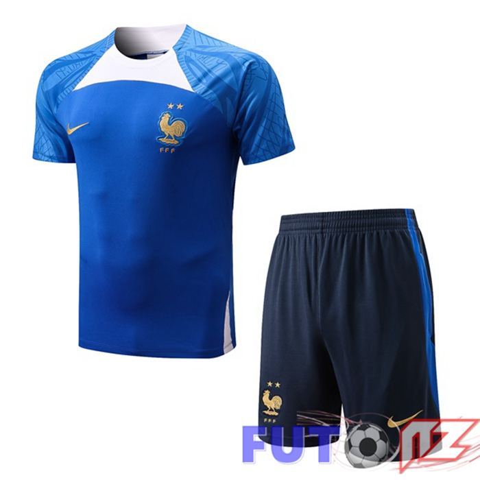 Camiseta Entrenamiento Francia + Cortos Azul 2022/2023