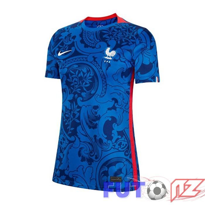 Camiseta Nacional Francia Mujer Primera Azul Eurocopa Femenina 2022