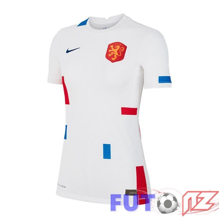 Camiseta Nacional Países Bajos Mujer Segunda Blanco Eurocopa Femenina 2022