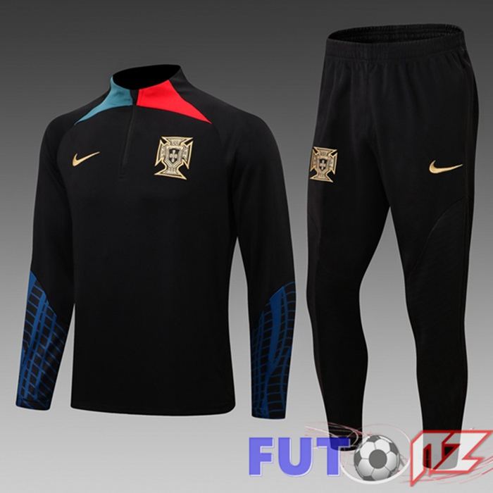 Chandal Equipos De Futbol Portugal Ninos Negro 2022/2023
