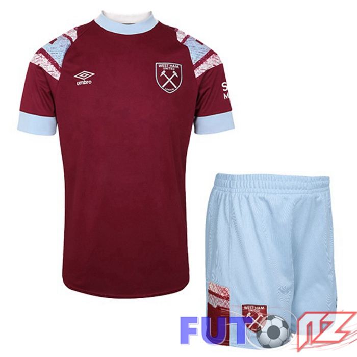 Camiseta West Ham Ninos Primera Rojo 22/23