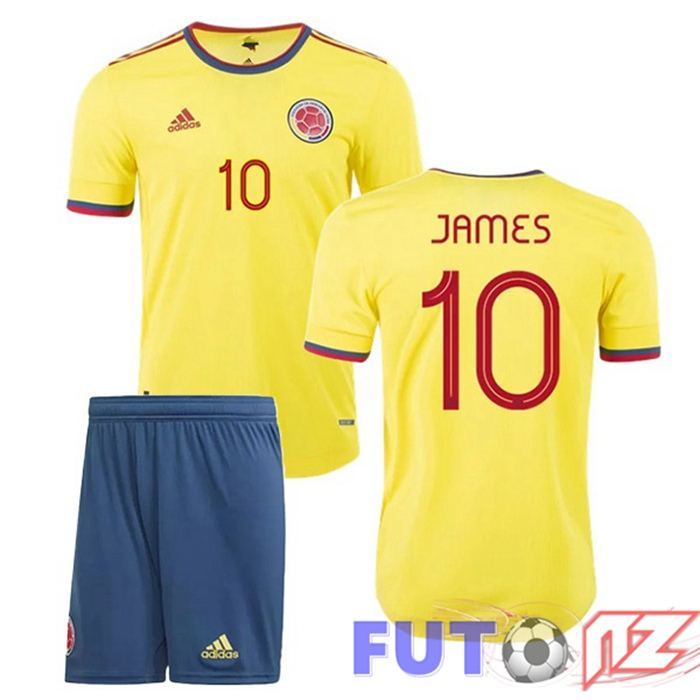 Camiseta Nacional Colombia (JAMES 10) Ninos Primera 2020/2021