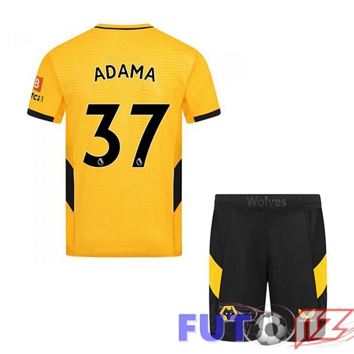Camiseta Wolves (ADAMA 37) Ninos Primera Amarillo 2021/22