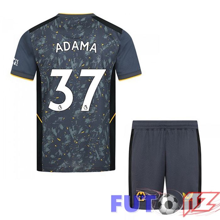 Camiseta Wolves (ADAMA 37) Ninos Segunda Azul 2021/22