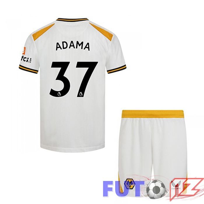 Camiseta Wolves (ADAMA 37) Ninos Tercera Blanco 2021/22