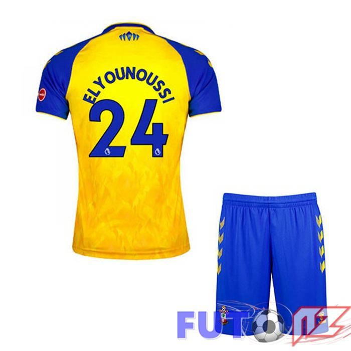 Camiseta Southampton FC (ELYOUNOUSSI 24) Ninos Segunda Amarillo 2021/22