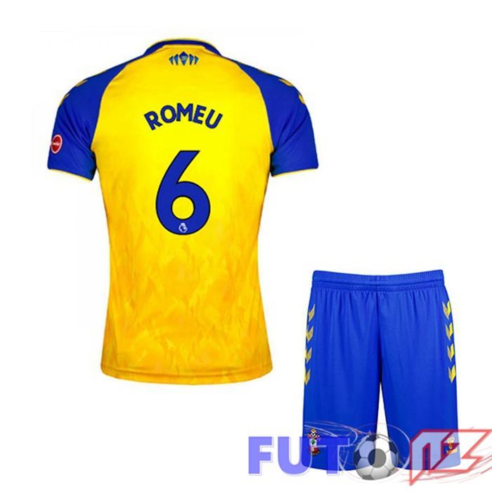 Camiseta Southampton FC (ROMEU 6) Ninos Segunda Amarillo 2021/22