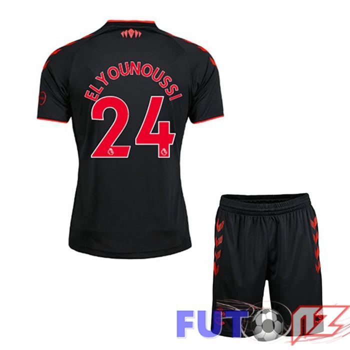 Camiseta Southampton FC (ELYOUNOUSSI 24) Ninos Tercera Negro 2021/22