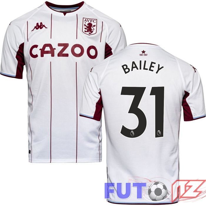 Camiseta Aston Villa (BAILEY 31) Segunda Blanco 2021/2022