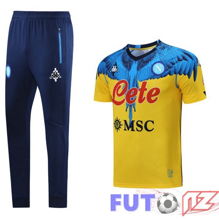 Camiseta Entrenamiento SSC Napoli + Pantalones Amarillo 2021/2022