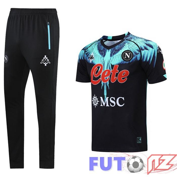 Camiseta Entrenamiento SSC Napoli + Pantalones Negro 2021/2022