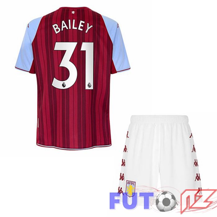 Camiseta Aston Villa (Bailey 31) Ninos Primera Rojo 2021/22