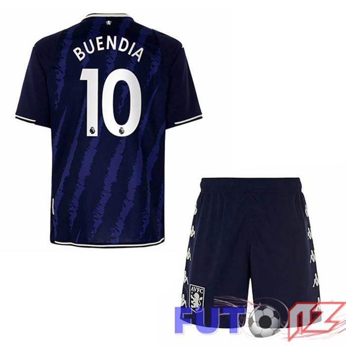 Camiseta Aston Villa (Buendia 10) Ninos Tercera Azul 2021/22