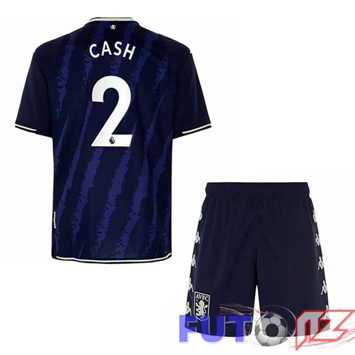 Camiseta Aston Villa (Cash 2) Ninos Tercera Azul 2021/22