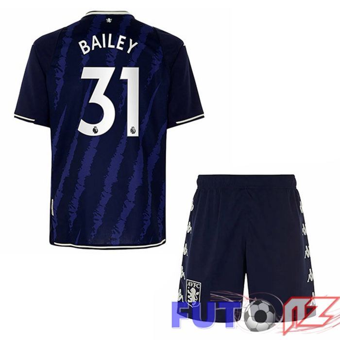 Camiseta Aston Villa (Bailey 31) Ninos Tercera Azul 2021/22