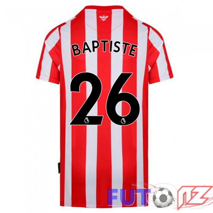 Camiseta Brentford FC (BAPTISTE 26) Primera Rojo/Blanco 2021/22