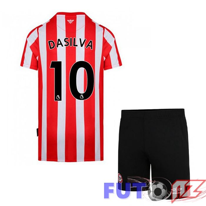 Camiseta Brentford FC (DASILVA 10) Ninos Primera Rojo/Blanco 2021/22