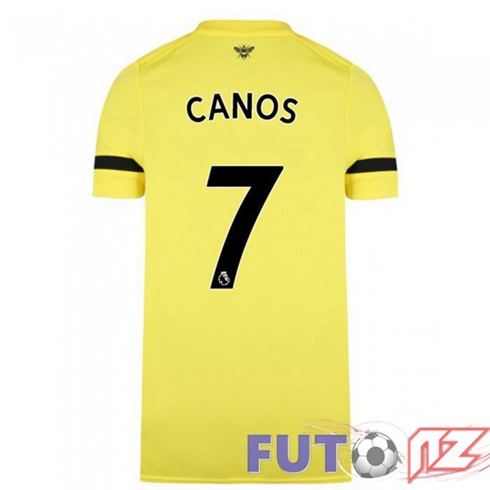 Camiseta Brentford FC (CANOS 7) Segunda Amarillo 2021/22