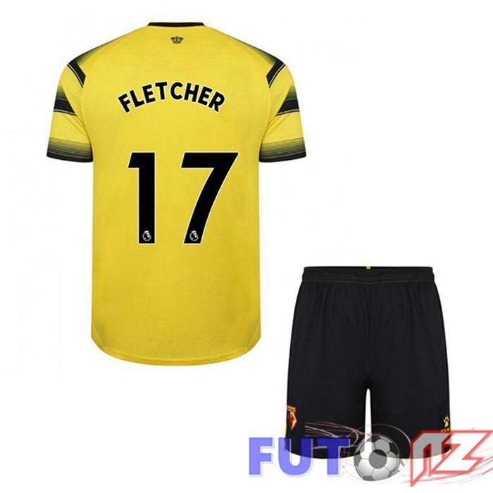 Camiseta Watford FC (FLETCHER 17) Ninos Primera Amarillo/Negro 2021/22