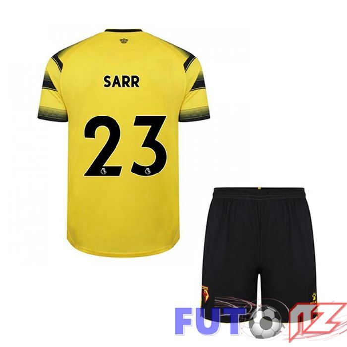 Camiseta Watford FC (SARR 23) Ninos Primera Amarillo/Negro 2021/22