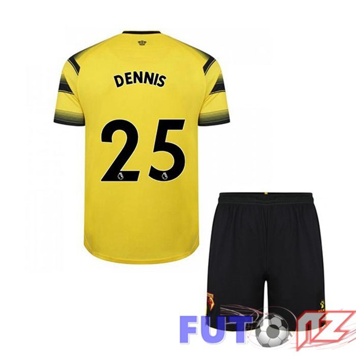Camiseta Watford FC (DENNIS 25) Ninos Primera Amarillo/Negro 2021/22