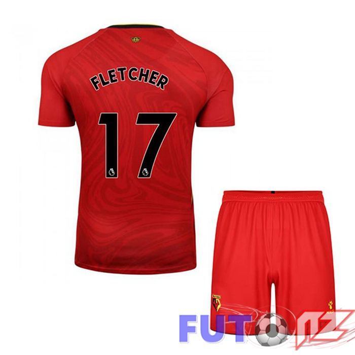 Camiseta Watford FC (FLETCHER 17) Ninos Segunda Rojo 2021/22