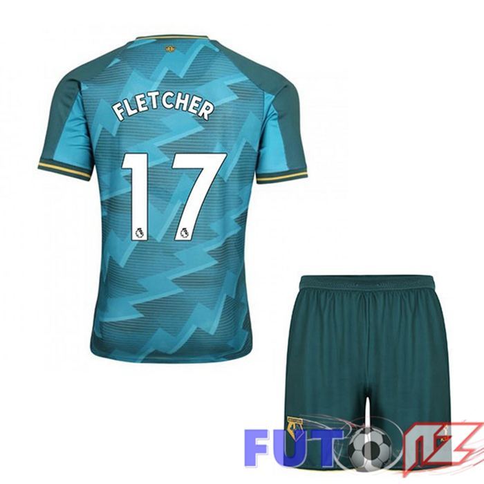 Camiseta Watford FC (FLETCHER 17) Ninos Tercera Azul 2021/22