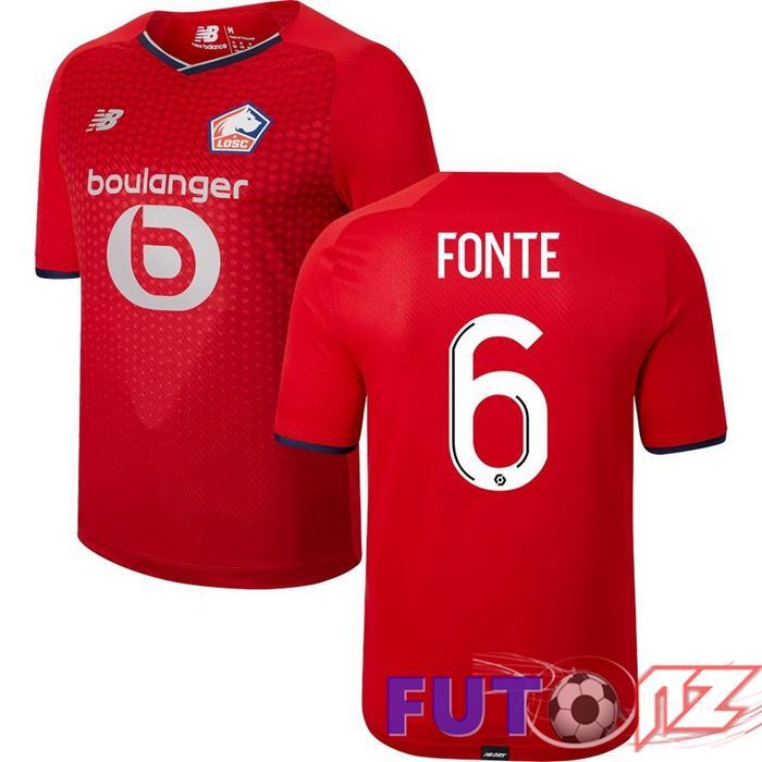 Camiseta Lille LOSC (FONTE 6) Primera Rojo 2021/2022