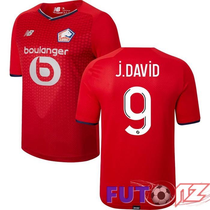 Camiseta Lille LOSC (J.DAVID 9) Primera Rojo 2021/2022