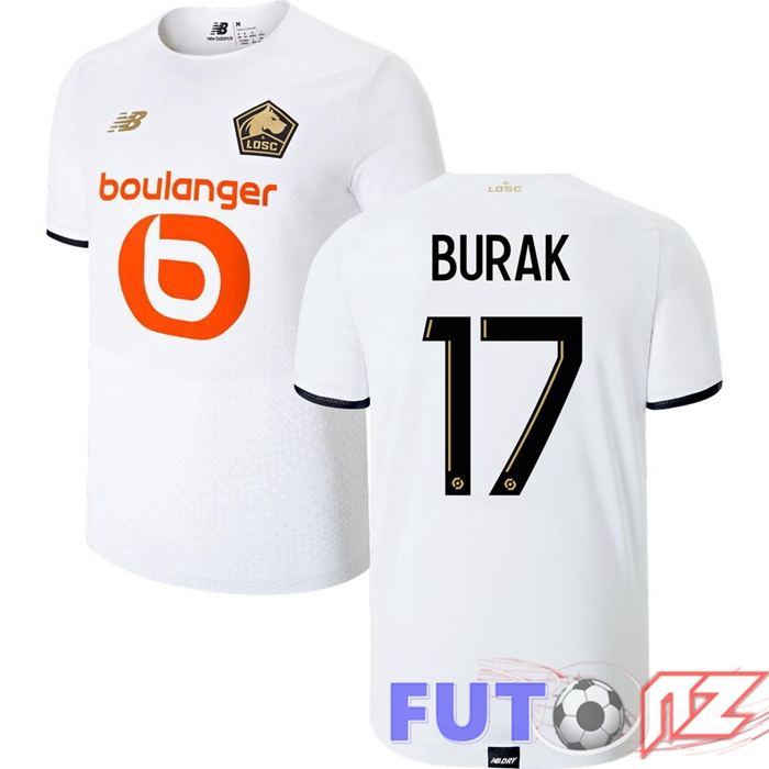 Camiseta Lille LOSC (BURAK 17) Segunda Blanco 2021/2022