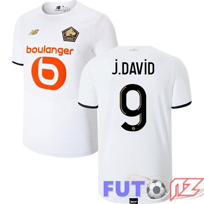 Camiseta Lille LOSC (J.DAVID 9) Segunda Blanco 2021/2022