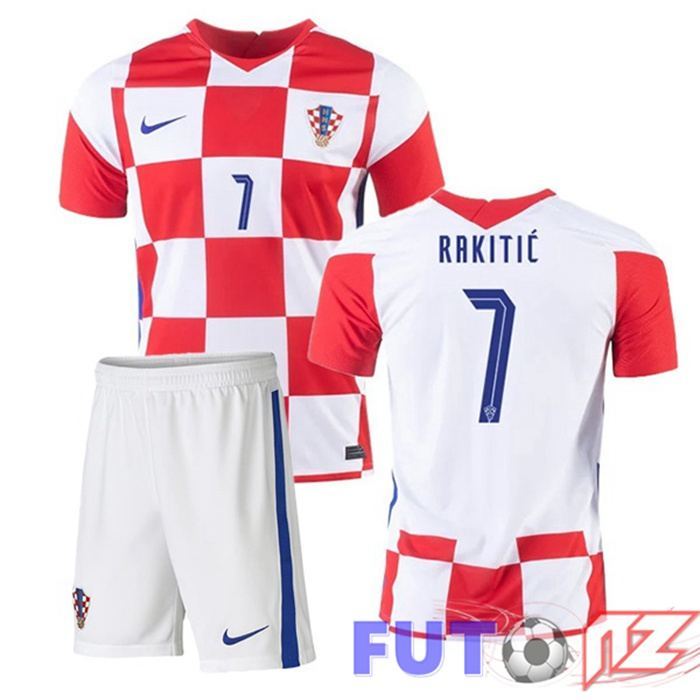 Camiseta Nacional Croacia (RAKITIĆ 7) Ninos Primera 2020/2021