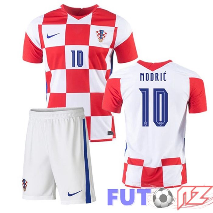 Camiseta Nacional Croacia (MODRIĆ 10) Ninos Primera 2020/2021