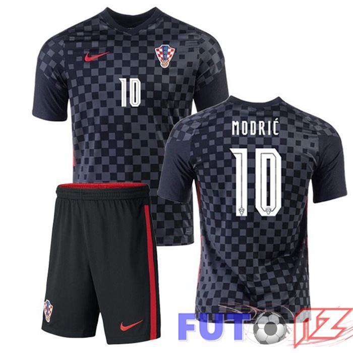 Camiseta Nacional Croacia (MODRIĆ 10) Ninos Segunda 2020/2021