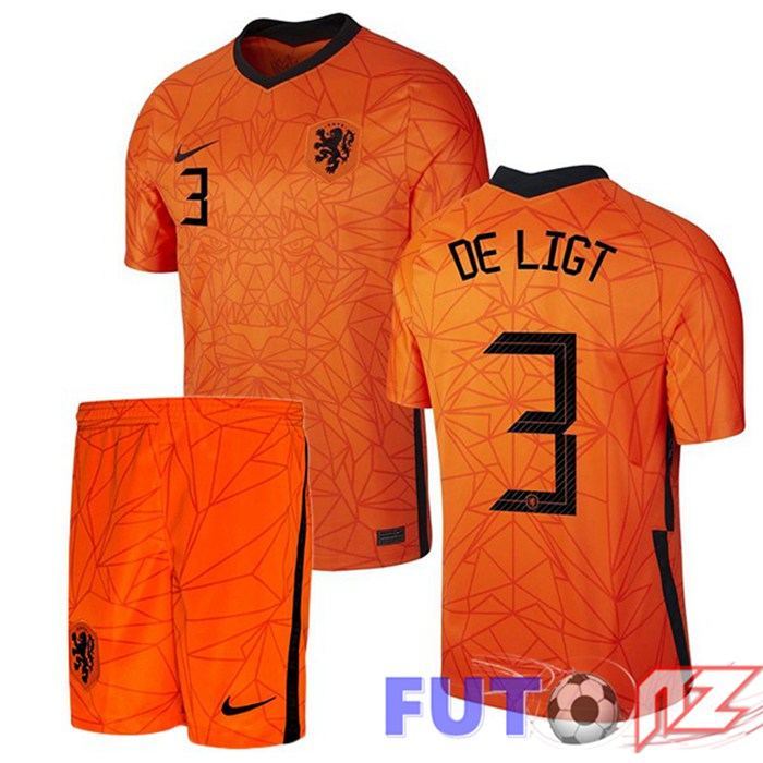 Camiseta Nacional Países Bajos (DE LIGT 3) Ninos Primera 2020/2021