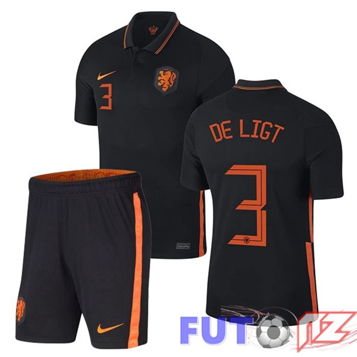 Camiseta Nacional Países Bajos (DE LIGT 3) Ninos Segunda 2020/2021