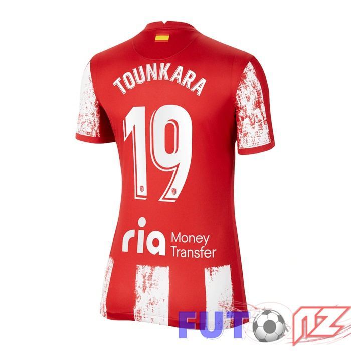 Camiseta Atletico Madrid (Cunha 19) Mujer Primera Rojo/Blanco 2021/2022