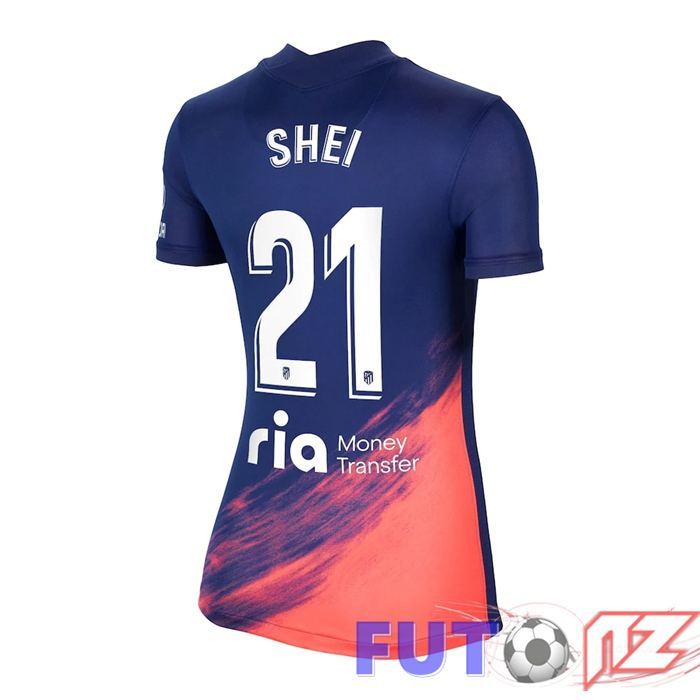 Camiseta Atletico Madrid (CARRASCO 21) Mujer Segunda Azul Marino 2021/2022