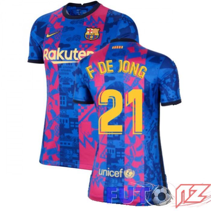 Camiseta FC Barcelona (F. De Jong 21) Mujer Tercera 2021/2022