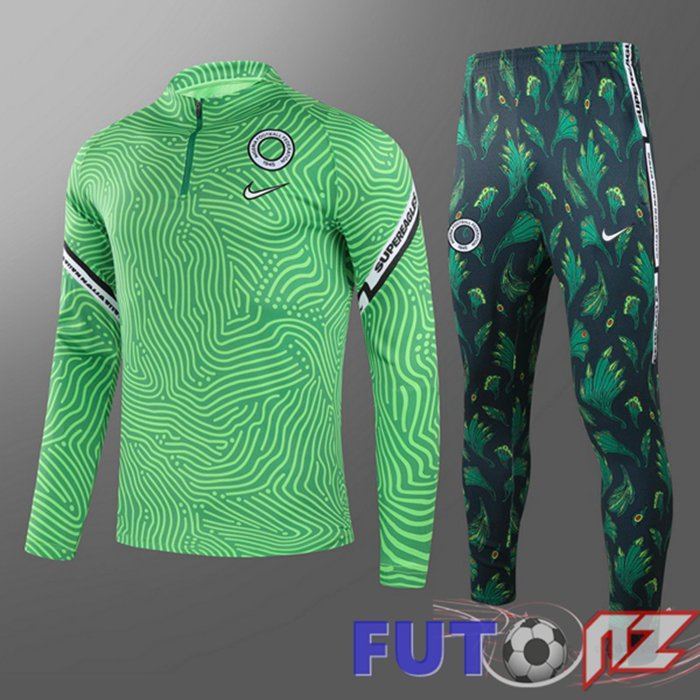 Chandal Futbol - Chaqueta Ninos Nigeria Verde Claro 2021/2022
