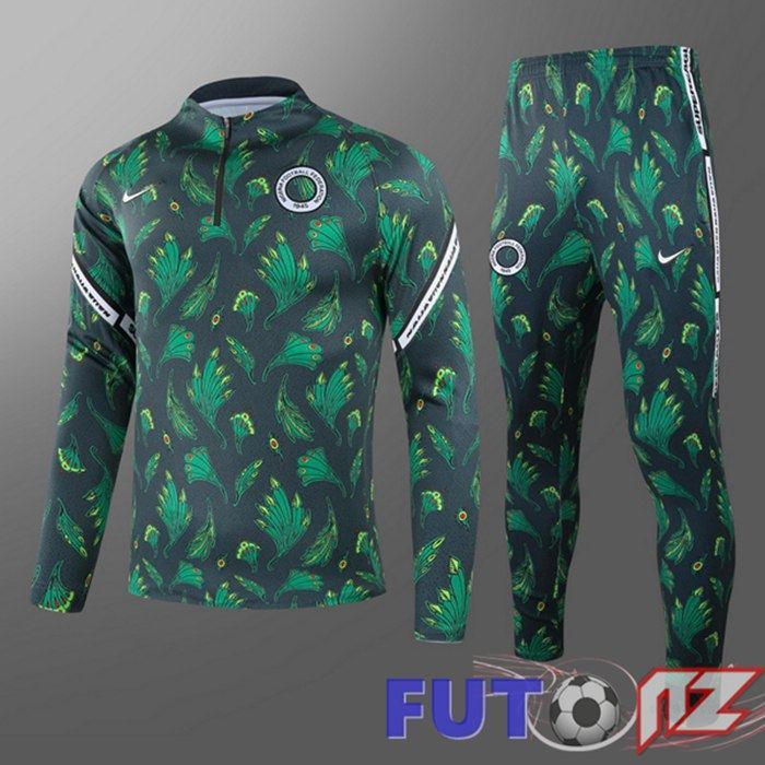 Chandal Futbol - Chaqueta Ninos Nigeria Verde Oscuro 2021/2022