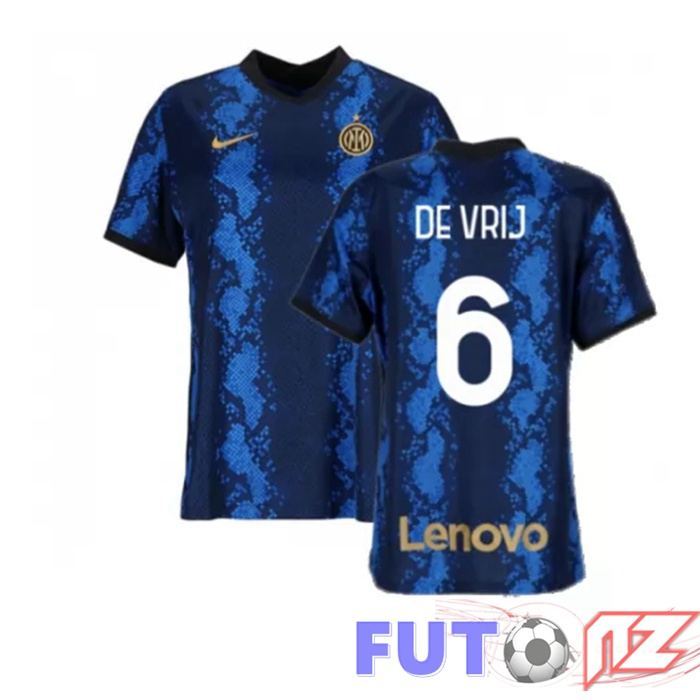 Camiseta Inter Milan（DE VRIJ 6）Mujer Primera Azul 2021/2022