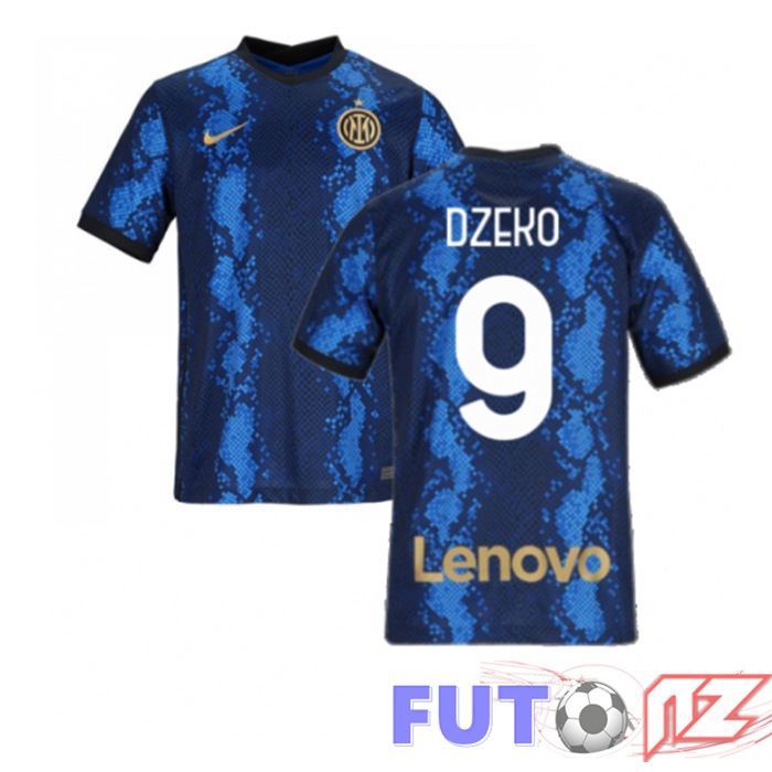 Camiseta Inter Milan（DZEKO 9）Mujer Primera Azul 2021/2022