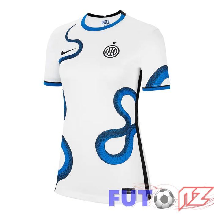 Camiseta Inter Milan Mujer Segunda Blanco 2021/2022