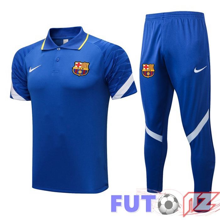 Camiseta Polo FC Barcelona + Pantalones Azul 2021/2022