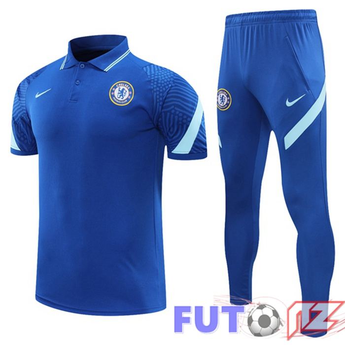 Camiseta Polo FC Chelsea + Pantalones Azul 2021/2022