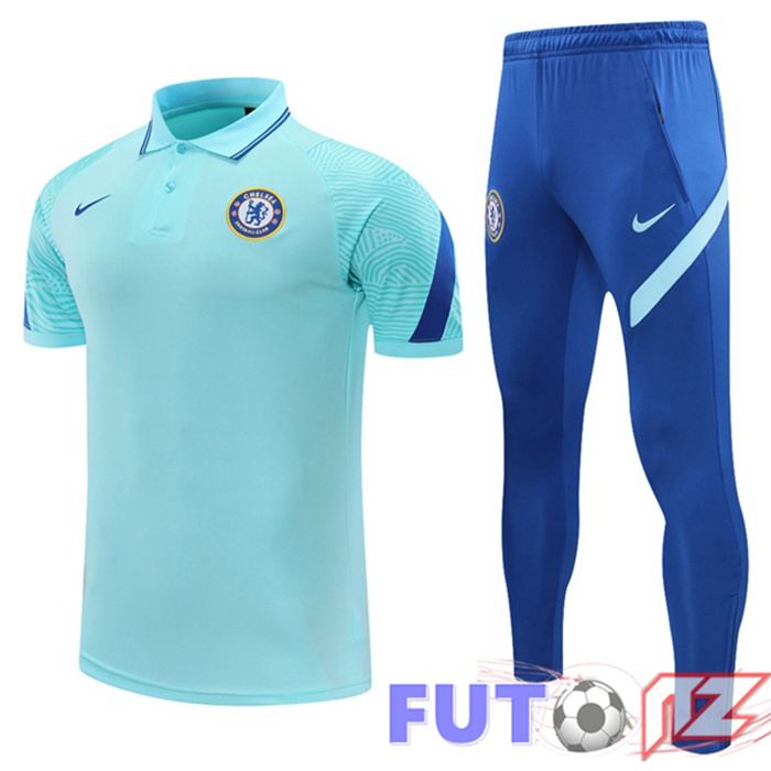 Camiseta Polo FC Chelsea + Pantalones Azul 2021/2022